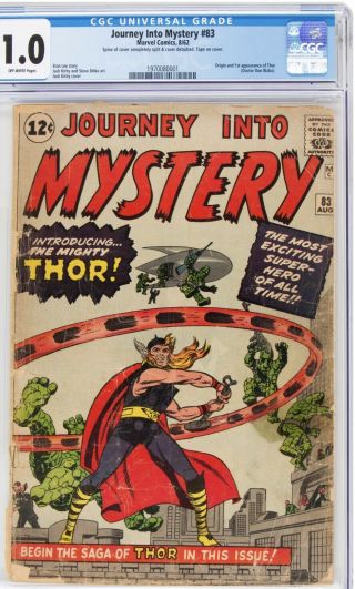 Journey Into Mystery 83 Cgc 1.  0 (1st App Thor) 1970080001
