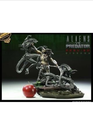 Wolf Predator Vs Aliens Diorama Exclusive Statue Sideshow 3 Alien