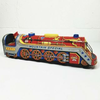 Vintage Mountain Special Express 3671 Battery Operated Tin Toy Train Japan
