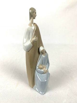 Lladro Porcelain Figurine Holy Family Nativity Joseph Mary & Jesus Glossy 4585 3