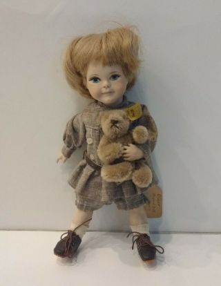 Miniature Steiff Bear And 1979 Phyllis Wright Doll