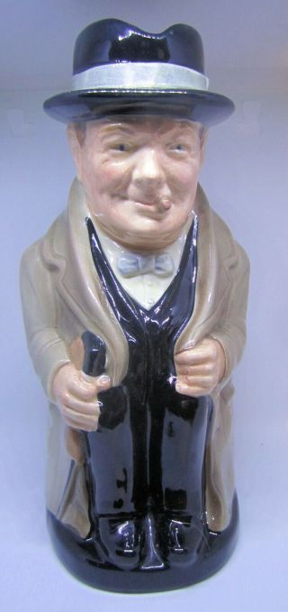 Large Vintage Royal Doulton Winston Churchill Toby Mug Pitcher 9” Great Conditio