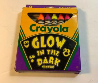 1994 Nib Crayola Glow In The Dark Crayons 6 4 " Crayons 3285 Missing 2