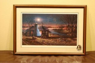 Terry Redlin Pure Contentment S/n Limited Edition Print Cabin Night Hadley House