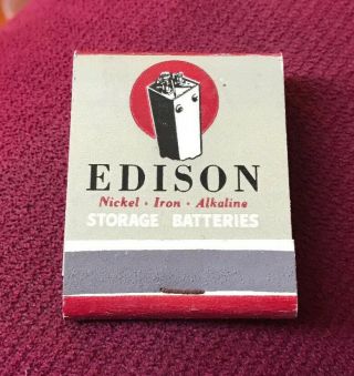 Matchbook Edison Storage Batteries Full Matchbook