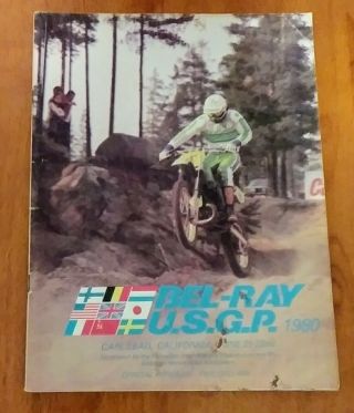 Program 1980 Carlsbad Usgp Vintage Evo Motocross Moates Honda Yamaha Kawasaki