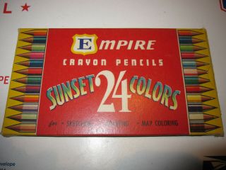 Vintage Full Box Of Empire Pencil Co.  Colored Pencils