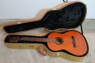 Vintage 1971 Gibson C - 100 Classical Guitar With Tweed Case Extremely Beaut