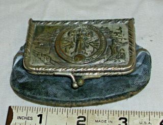 1915 Worlds Fair Panama - Pacific International Exposition Leather Coin Purse