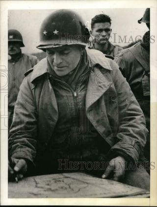 1944 Press Photo Major General Lucian Truscott,  Fifth Army,  World War Ii