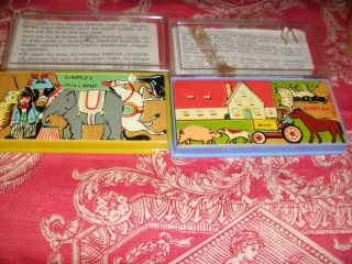 Two Vintage Miniature Simplex Holland Wooden Hand Painted Puzzles Holland