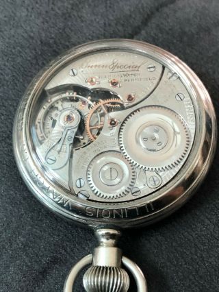 1934 Illinois " Bunn Special " Model 161a Pocket Watch 21j 16s Sample Case