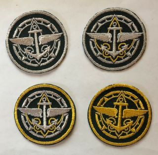 Bsa Explorers 1949 - 58…leadership Position Patch Set.  Compass - Anchor - Wings