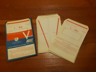 Unique Package Of 16 Wwii V Mail Letter Envelopes Us Army Marines Mail