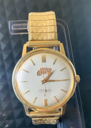 Vintage 1960 Solid 14k Gold Elgin 23 Jewel 775 Fisher Body Watch Sweeping Hand