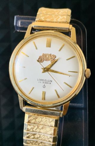 Vintage 1960 Solid 14K Gold Elgin 23 Jewel 775 Fisher Body Watch Sweeping Hand 2