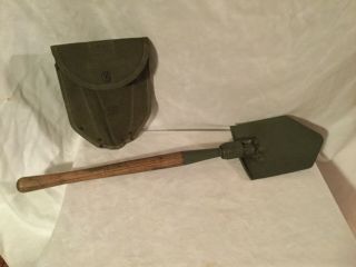 Vintage Ames 1944 Us Army M1944 Entrenching Tool Folding Shovel W M1944pouch