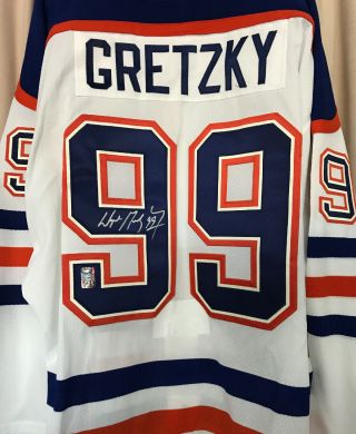 Wayne Gretzky Signed Oilers Ccm On Ice Jersey Vintage Autograph Auto Wga