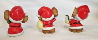 Vintage HOMCO Set of 3 Christmas Santa Mice 5405 Ceramic Figurines 3