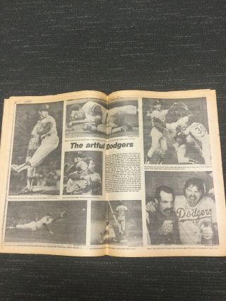 1981 World Series - Dodgers vs Yankees - Baseball - York Daily News Newspaper 3