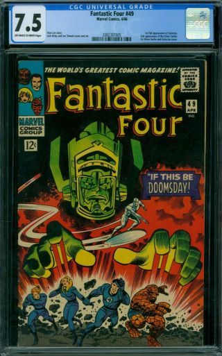 Fantastic Four 49 Cgc 7.  5 - Ow/w Pages