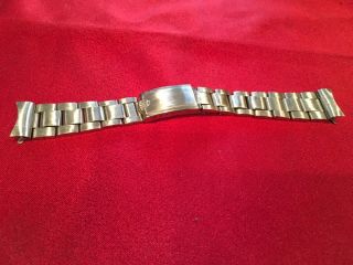 Vintage Rolex 20 Mm S/s Oyster Folded Band Bracelet 7836 End 380