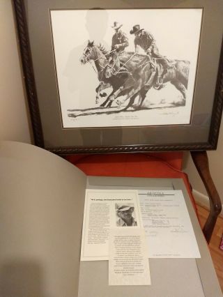 Robert Shoofly Shufelt Western Art Signed Cowboys Limited Edition W/ Certificate