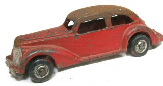 Antique Arcade 1101 Cast Iron Red Sedan Coupe Toy Car Estate Find Very Old