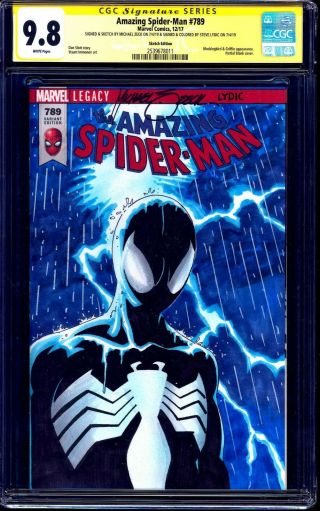 Spider - Man 789 Blank Cgc Ss 9.  8 Signed Sketch Mike Zeck Lydic