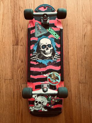 Vintage 1984 Powell Peralta Ripper Complete Skateboard - Pink