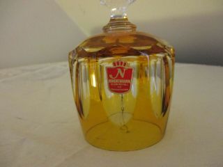 Nachtmann Vintage German Crystal Bell Amber To Clear Bleikristall With Orig.  Tag