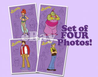 Rare Set Of 4 I Dream Of Jeannie Cartoon Color Tv Photos Hanna Barbera Studios