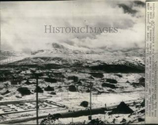 1943 Press Photo Tents And Huts For Us Navy Personnel On Adak Island,  Wwii
