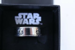 Star Wars Jewelry Stainless Steel Imperial Storm Trooper Spinner Ring Size 12