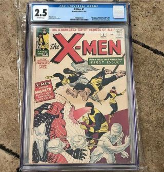 X - Men 1 1963 Cgc 2.  5 1st Jean Grey/prof X/ Cyclops/ Magneto/ Angel/beast/iceman