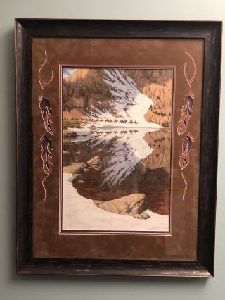 Bev Doolittle " Season Of The Eagle " Camoflauge - Indian - Native American - Art - Framed