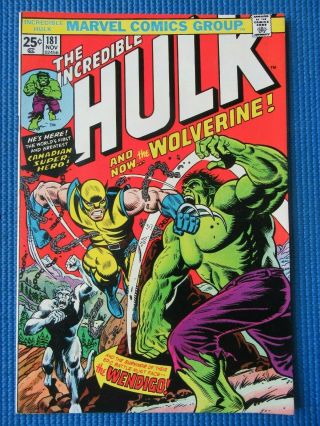 Incredible Hulk 181 - (vf/nm) - 1st Full App Of The Wolverine/ Hulk 180 (vf -)