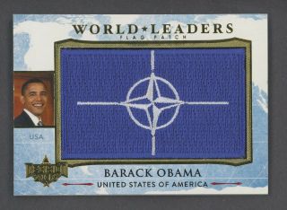 2016 Decision Gold Foil World Leaders Barack Obama Nato Flag Patch