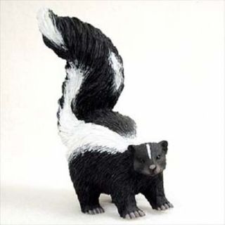 Skunk Figurine Animal Hand Painted Resin Statue Collectible Wildlife Pet