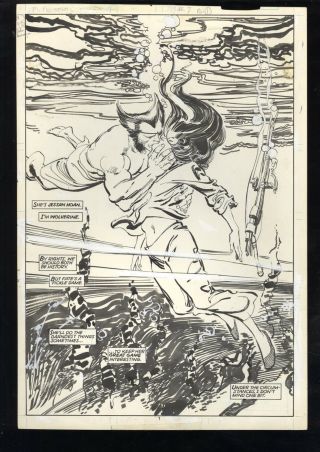 Marvel Comics Presents 7 Pg 1 Art Title Splash John Buscema Wolverine