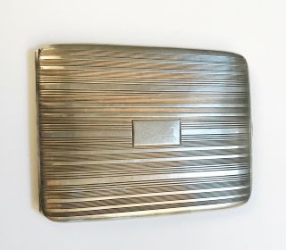Vintage Sterling Silver Napier Cigarette Case Holder Engraved Wl