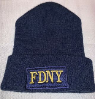 Fdny Fire Department York Ny Winter Hat Vintage Work Hat