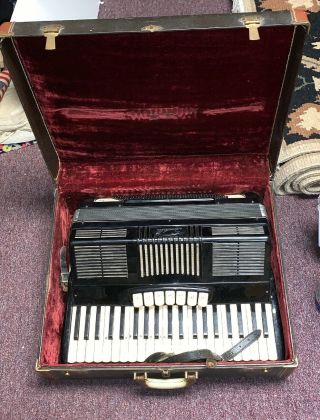 Vintage 1950s Scandalli Accordion With Case