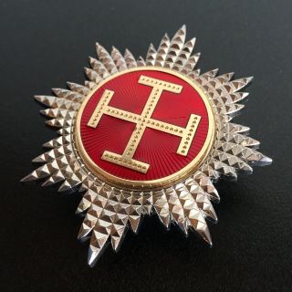 Bespoke Royal Order Knight Star Badge Medal Pin Fraternal Society Freemason Pin