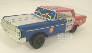 Vintage 1964 Plymouth Belvedere Stock Car Racer Tin Litho Toy Japan Great Cond.
