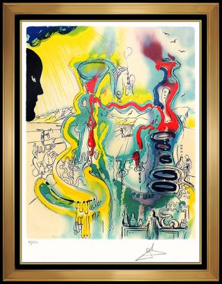 Salvador Dali Authentic Color Lithograph Hand Signed The Chemist Surreal Artwork