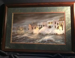 Jim Booth The Storm Matted/ Framed 20 × 28 " Print Double Matted Frame.