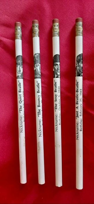 Beatles Vintage Pencils - Set Of (4)