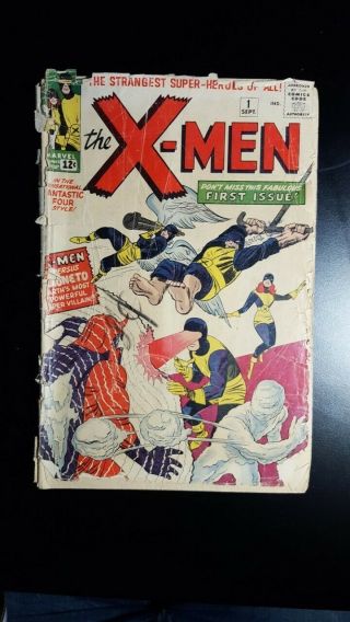 X - Men 1 First Issue,  Poor,  Pages Look Good,  Cover Is Very Worn