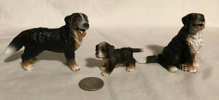 Schleich Bernese Mountain Dog Family Male Female Puppy Figures Retired